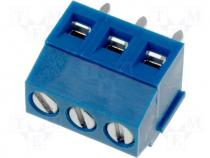 Terminal block angled 1.5mm2 3.5mm THT screw terminals 10A