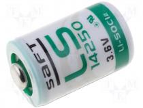 Battery lithium 1/2AA 3.6V....14.5x25mm 1200mAh