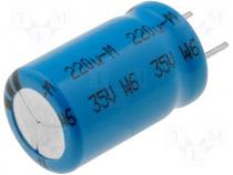 Capacitor electrolytic low impedance THT 220uF 35V Ø10x16mm