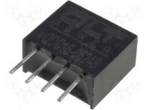 Converter DC/DC 1W Uin 5V DC 30mppm/C 100kHz SIL4PIN 75Vpp