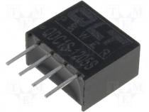 Converter DC/DC 1W Uin 12V DC 30mppm/C 100kHz SIL4PIN 75Vpp