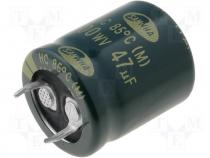 Capacitor electrolytic THT 47uF 400V O22x25mm 20% -25÷85C