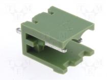 Pluggable terminal block socket straight 5.08mm THT ways 2