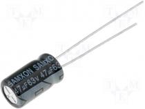 Capacitor electrolytic THT 47uF 63V O6.3x11mm Pitch 2.5mm