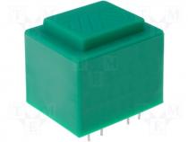 Encapsulated transformer, PCB mount, 2,5VA 230/2x6V