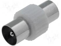 Coupler straight coaxial 9.5mm plug both sides