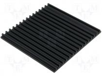 Heatsink extruded grilled black L 150mm W 159mm H 10mm