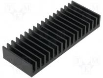 Heatsink extruded grilled black L 37.5mm W 100mm H 15mm