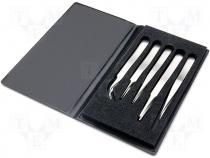 Set tweezers Pcs 5 Package case Application SMD