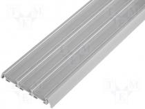 Profiles for LED modules 1m aluminium flat