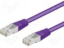 Patch cord F/UTP 5e connection 1 1 stranded CCA PVC violet
