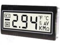 Panel meter LCD 3 5 digit 10mm Backlight colour white