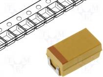 Capacitor tantalum, low impedance 6.8uF 25V Case C ESR 600m