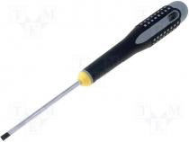 Screwdriver, flat blade 0,6X3,5mm length 197mm