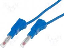 Test lead 1m blue 19A Cond.cross sec 1mm2