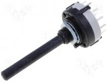 Switch rotary 6 position 0.15A/250VDC Poles number 2 30°