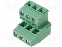 Terminal block double deck angled 90 0.14....1.5mm2 5.08mm