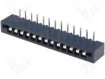 Connector FFC / FPC angled 90° THT NON ZIF PIN 13 2.54mm