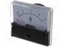 Panel meter 0....5A Accuracy class 2,5 Mounting hole Ø52mm 79g