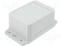 Enclosure with fixing lugs X 91mm Y 120mm Z 62mm ABS grey