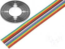 Cable ribbon 1.27mm stranded Cu 16x28AWG PVC 300V 1m