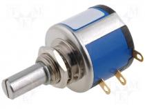 Potentiometer shaft  multiturn 100Ω 2W ±5% 6.35mm Series 534