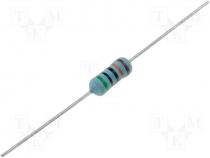 Resistor metal glaze THT 500kΩ 1W ±1% Leads axial