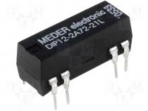 Reed relay DPST-NO, 1,25A, 12VDC PCB