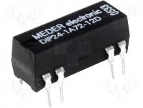 Reed relay SPST-NO, 24VDCDiode, PCB mounting