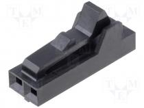 Plug wire-board female PIN 2 w/o terminals 2.54mm for cable