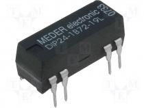 Reed relay SPST-NC, 1,25A, 24VDC, PCB mounting