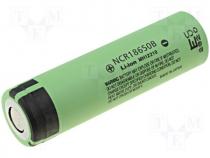 Rechargeable battery Li-Ion MR18650 3.7V 3400mAh Ø18.2x65mm