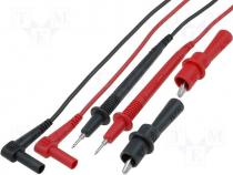 Test lead PVC 1m 10A red and black 0÷50C Ø 2mm