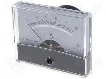 Panel meter 0÷10A Accuracy class 2,5 6m Mounting hole Ø38mm