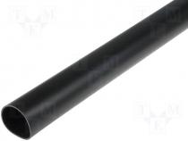 Heat shrink sleeve, glued, 3.5 1, 33mm, L 1000mm, black