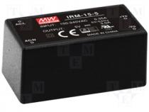 Pwr sup.unit pulse, 15W, 15VDC, 1A, 85÷264VAC, 120÷370VDC, 59g   <sp