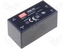 Pwr sup.unit pulse, 21W, 15VDC, 1.4A, 85÷264VAC, 120÷370VDC, 59g   <