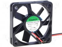 Fan DC, 5VDC, 50x50x10mm, 22.09m3/h, 30dBA, slide bearing, 1.38W