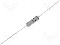 Resistor metal oxide, THT, 1.5k, 3W, 5%, Ø5x15mm, Leads axial