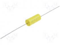 Capacitor polypropylene, 1uF, 250VDC, 5%, Ø12x20.5mm, -55÷100C