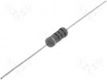 Resistor wire-wound, high voltage, THT, 51, 1W, 5%, Ø5x12mm