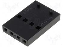 Plug, wire-board, C-Grid III, female, PIN 4, w/o terminals, 2.54mm