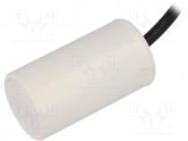 Capacitor motors, run, 4uF, 450V, Ø30x60mm, -25....70C, 10%, 3000h