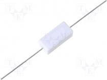 Resistor wire-wound ceramic case, THT, 10, 5W, 5%, 10x9x22mm