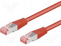 Patch cord, S/FTP, 6, connection 1 1, stranded, Cu, LSZH, red, 20m
