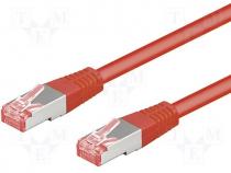 Patch cord, S/FTP, 6, connection 1 1, stranded, Cu, LSZH, red, 20m