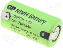 Rechargeable battery Ni-MH, SubC, 1.2V, 2200mAh