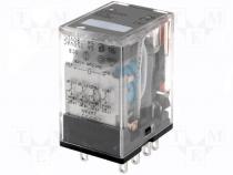 Relay electromagnetic, 4PDT, Ucoil 24VDC, 5A/220VAC, 5A/24VDC