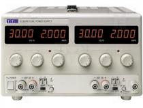 Pwr sup.unit laboratory, Channels 2, 0....30VDC, 0....30VDC, 0....2A, 0