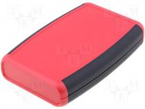 Enclosure multipurpose, 1553, X 79mm, Y 117mm, Z 24mm, ABS, red